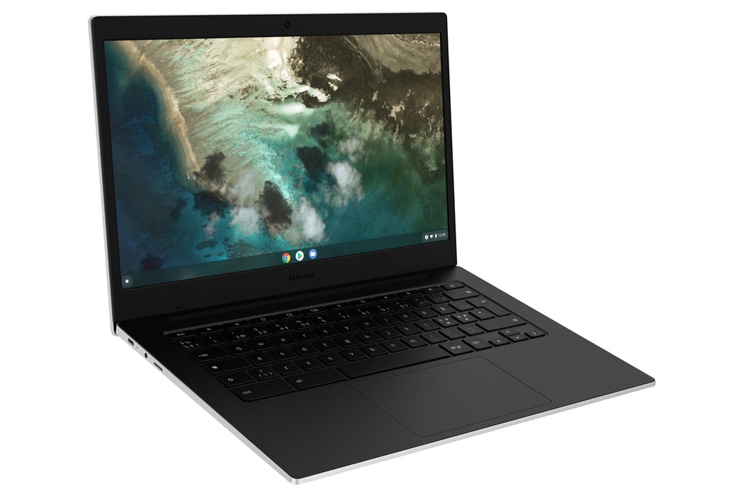 Samsung Chromebook Galaxy Go Intel Celeron N4500 4GB RAM 64GB eMMC 14" ChromeOS Silver, Intel® Celeron® N, 1.1 GHz, 35.6 cm (14"), 1366 x 768 pixels, 4 GB, 64 GB