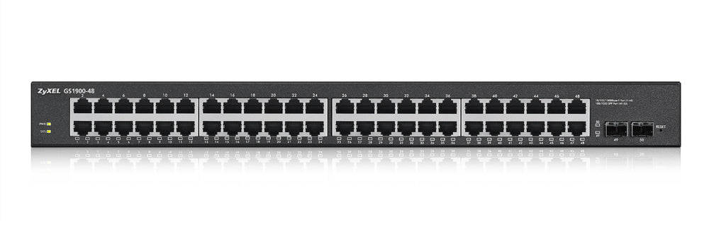 Zyxel GS1900-48-GB0102F, Managed, L2, Gigabit Ethernet (10/100/1000), Rack mounting