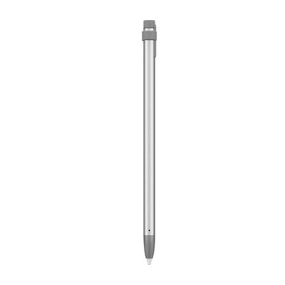 Logitech Crayon, Tablet, Apple, Grey, iPad Pro 12.9" (3rd gen), iPad Pro 11", iPad (7th, 6th gen), iPad Air (3rd gen), iPad mini (5th gen), Acrylonitrile butadiene styrene (ABS), Aluminium, Silicone, Built-in