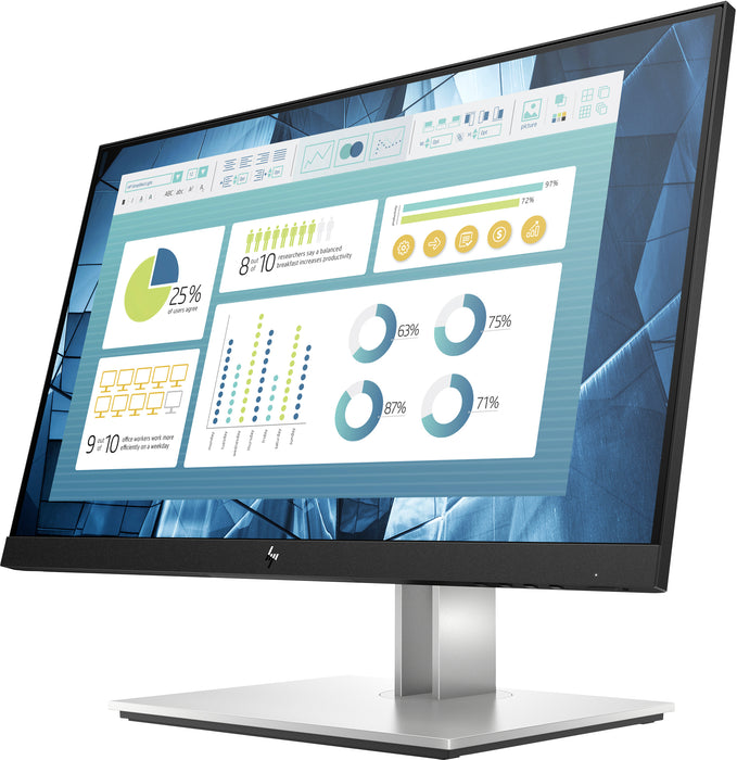 HP E-Series E22 G4, 54.6 cm (21.5"), 1920 x 1080 pixels, Full HD, LCD, 5 ms, Black, Silver