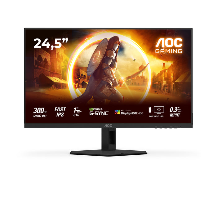 AOC G4 25G4SRE, 62.2 cm (24.5"), 1920 x 1080 pixels, Full HD, LED, 1 ms, Black, Red