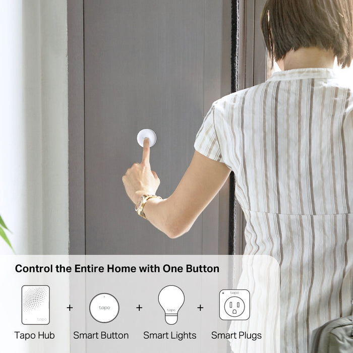 TP-Link Tapo Smart Button, Wireless, White, Wall, 868, 922 MHz, Indoor, Android, iOS
