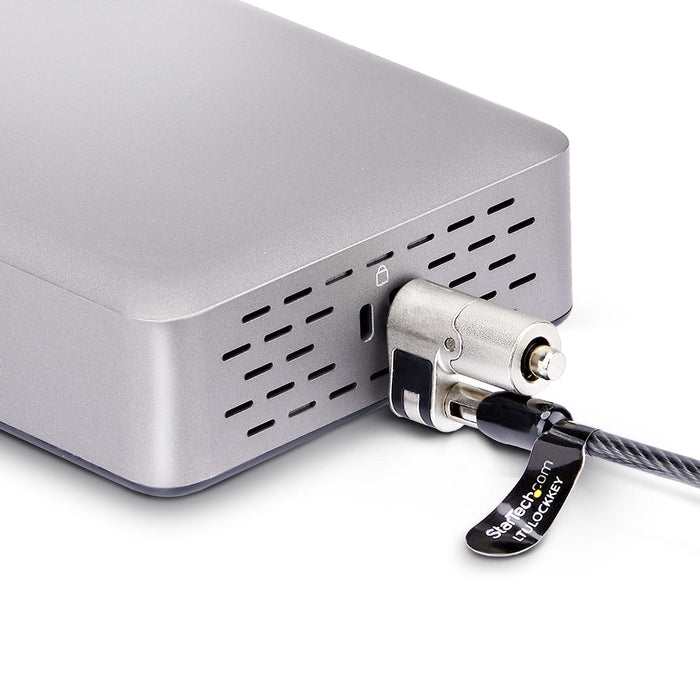 StarTech.com Dual-Monitor USB4 Docking Station, Dual 4K 120Hz or Single 8K 60Hz HDMI, 100W Laptop Charging, 2.5GbE, USB-C Multi-Monitor Dock, Driverless, Wired, USB4, 100 W, 10,100,1000,2500 Mbit/s, Silver, 40 Gbit/s