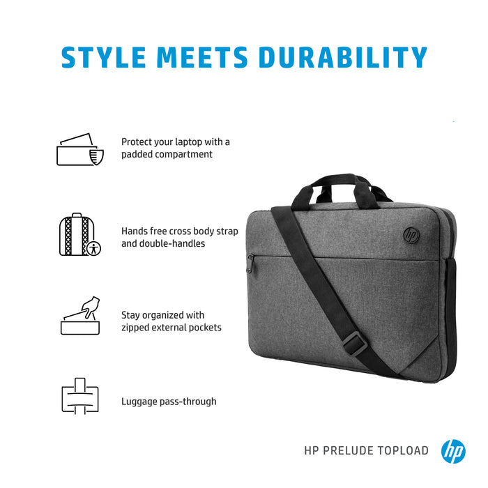 HP Prelude 15.6-inch Topload, Toploader bag, 39.6 cm (15.6"), 300 g