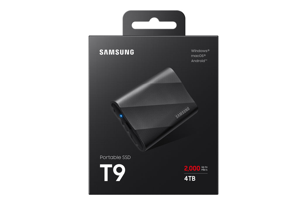 Samsung MU-PG4T0B, 4 TB, USB Type-C, USB 3.2 Gen 2x2, 2000 MB/s, Password protection, Black