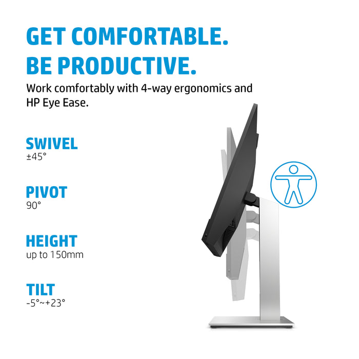 HP E24m G4 FHD USB-C Conferencing Monitor, 60.5 cm (23.8"), 1920 x 1080 pixels, Full HD, LCD, 5 ms, Black