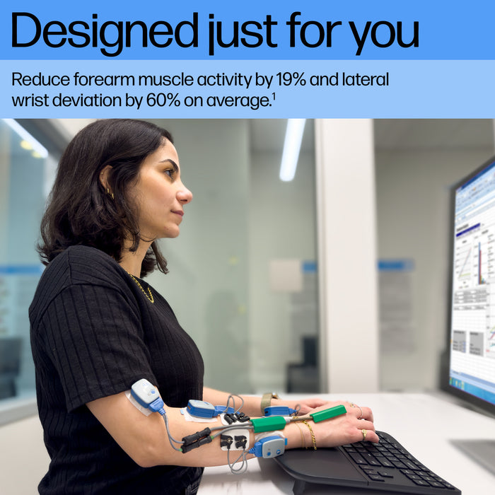 HP 965 Ergonomic Wireless Keyboard, Full-size (100%), Wireless, RF Wireless + Bluetooth, Membrane, Black