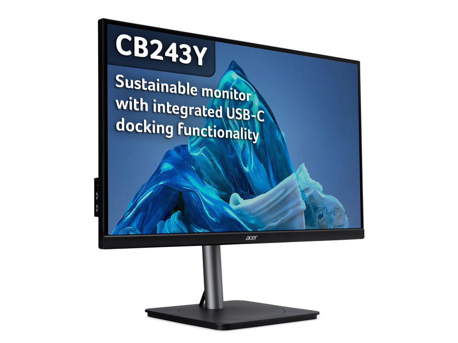 Acer CB3 CB243Y 24" Full HD IPS LCD Monitor, 60.5 cm (23.8"), 1920 x 1080 pixels, Full HD, LCD, 4 ms, Black