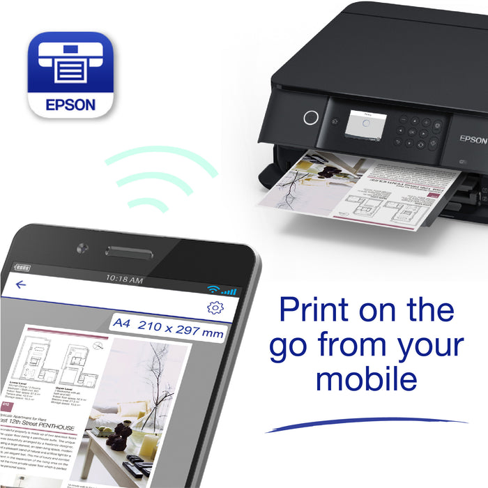 Epson Expression Premium XP-6100, Inkjet, Colour printing, 5760 x 1440 DPI, A4, Direct printing, Black