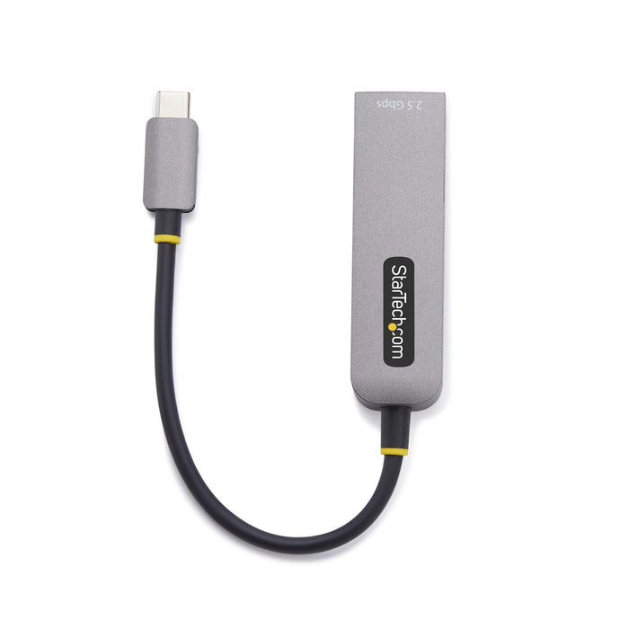 StarTech.com 2.5GbE USB-C to Ethernet Adapter, 100W PD Pass-Through, NBASE-T NIC, USB 3.0 Type-C 2.5/1G Multi Speed Network, Thunderbolt Compatible, Windows & Mac, Wired, USB Type-C, Ethernet, 5000 Mbit/s, Grey
