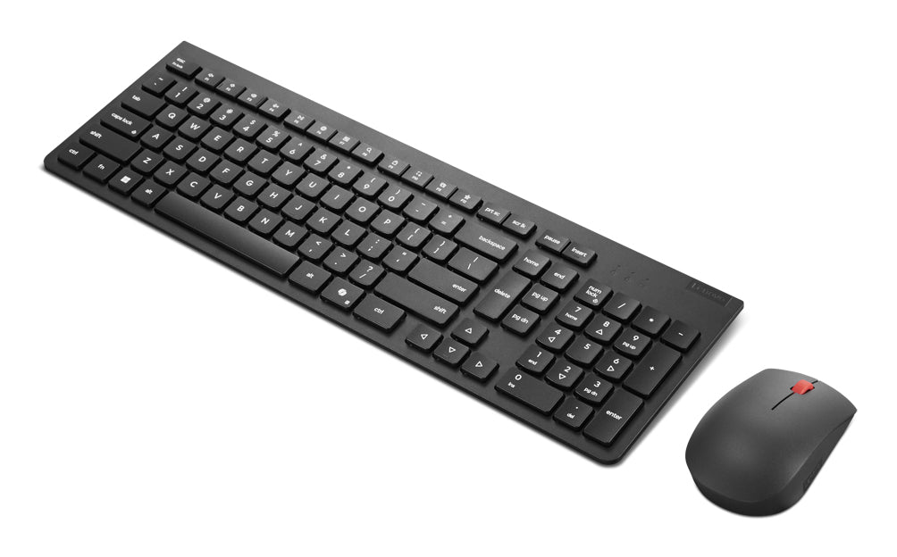 Lenovo 4X31R64490, Wireless, RF Wireless, Scissor key switch, QWERTY, Black, Mouse included