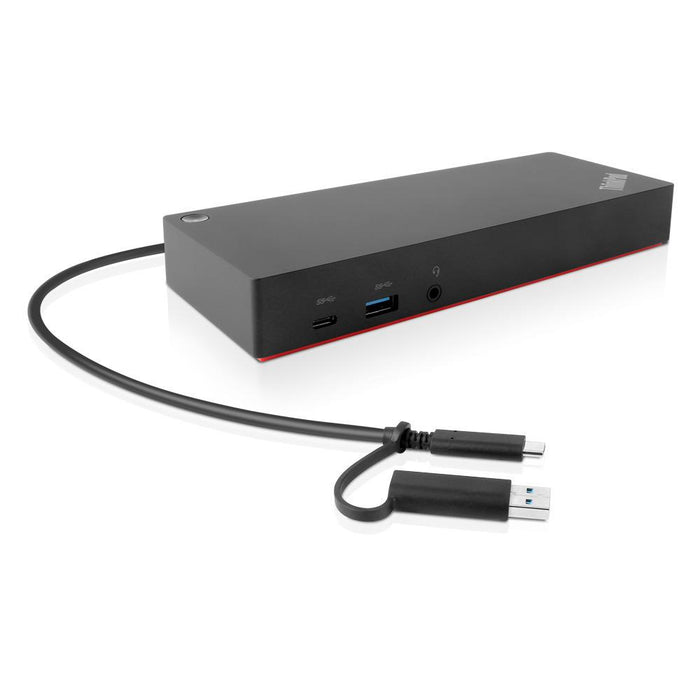 Lenovo 40AF0135UK, Wired, USB 3.2 Gen 1 (3.1 Gen 1) Type-C, 3.5 mm, 10,100,1000 Mbit/s, Black, 10 Gbit/s