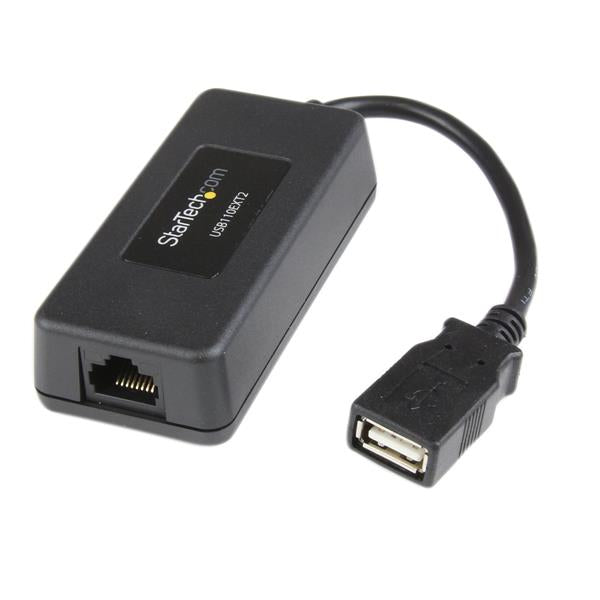 StarTech.com 1 Port USB over Cat5 / Cat6 Ethernet Extender - up to 131ft (40m), Network transmitter & receiver, 40 m, 12 Mbit/s, Cat5, Cat6, Black, CE, FCC, REACH