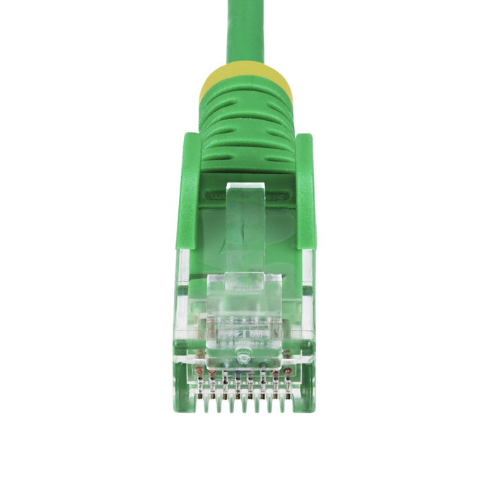 StarTech.com 10m Green Slim CAT6 Ethernet Cable, Snagless, 100W PoE, UTP, LSZH, 28AWG Pure Bare Copper Wire, Slim RJ45 Network Patch Cord w/Strain Reliefs, Individually Tested, 10 m, Cat6, U/UTP (UTP), RJ-45, RJ-45, Green