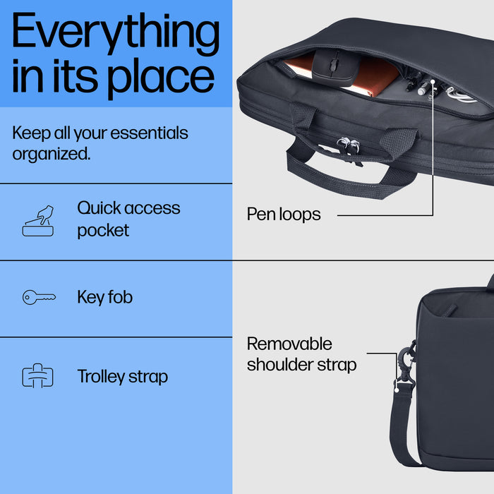 HP Everyday 16-inch Laptop Briefcase, Briefcase, 40.9 cm (16.1"), Shoulder strap, 490 g