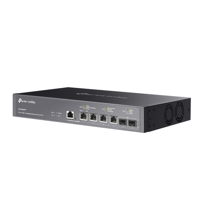 TP-Link Omada 6-Port 10GE L2+ Managed Switch with 4-Port PoE++, Managed, L2+, 10G Ethernet (100/1000/10000), Power over Ethernet (PoE), Rack mounting