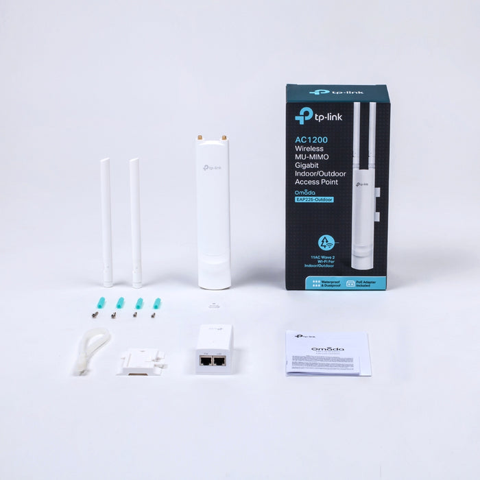 TP-Link Omada EAP225-Outdoor, 2.4 GHz, 5 GHz, 1200 Mbit/s, 802.1x RADIUS, 10,100,1000 Mbit/s