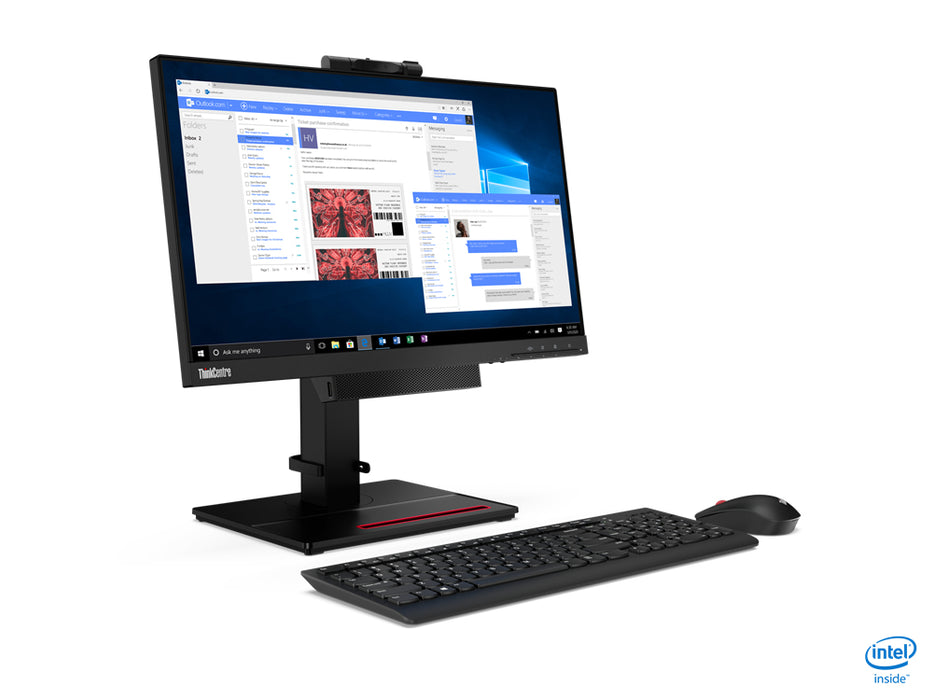 Lenovo ThinkCentre Tiny in One, 54.6 cm (21.5"), 1920 x 1080 pixels, Full HD, LED, 6 ms, Black