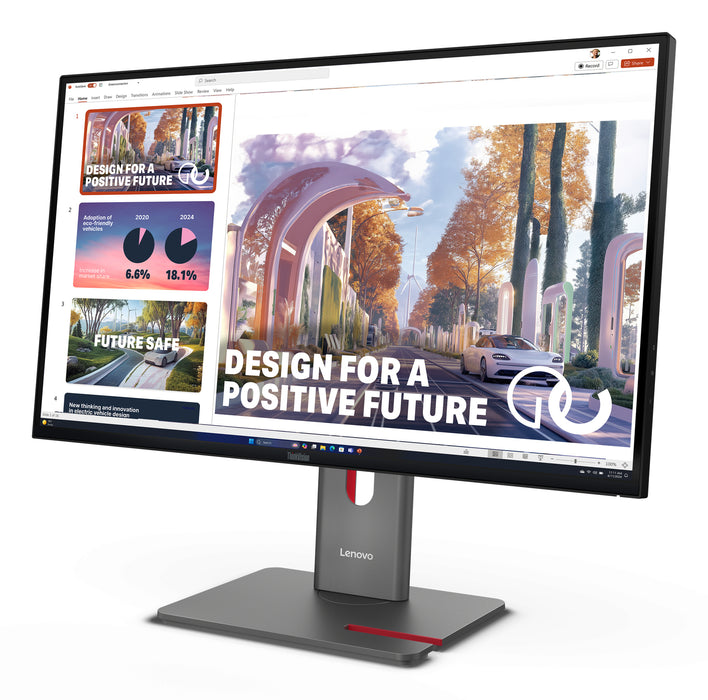 Lenovo ThinkVision P27QD-40 Monitor, 68.6 cm (27"), 2560 x 1440 pixels, Quad HD, LED, 6 ms, Black