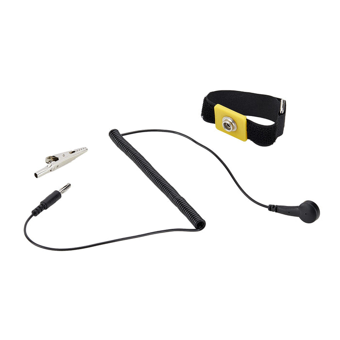StarTech.com Antistatic Wrist Strap with Grounding Cable, ESD Safe Band with 5ft / 1.5m Detachable Cord, Prevent Electrostatic Discharge, Adjustable Fit, TAA, 150 cm, Black