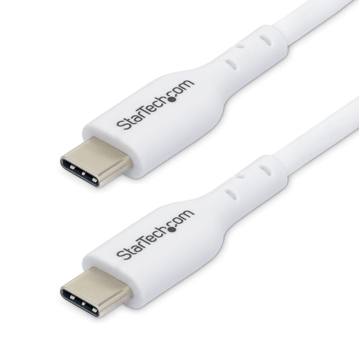 StarTech.com 10ft (3m) USB-C Charging Cable, Charge & Sync, 60W (3A) PD, USB 2.0 Laptop Charger Cable, TPE Jacket - White USB C Charging Cord, 3 m, USB C, USB C, USB 2.0, 0.48 Gbit/s, White