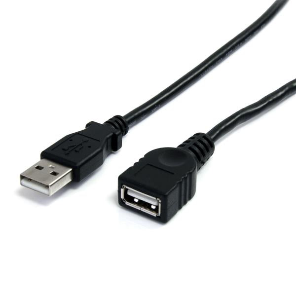 StarTech.com 6 ft Black USB 2.0 Extension Cable A to A - M/F, 1.83 m, USB A, USB A, Male/Female, 0.48 Gbit/s, Black