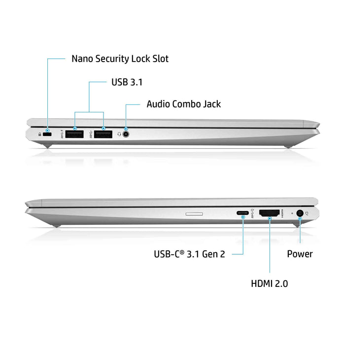 HP ProBook 635 Aero G8, AMD Ryzen™ 5, 33.8 cm (13.3"), 1920 x 1080 pixels, 8 GB, 256 GB, Windows 10 Pro