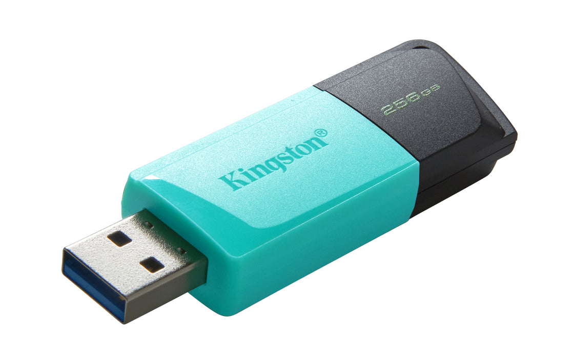 Kingston Technology DataTraveler 256GB USB3.2 Gen1 Exodia M (Black + Teal), 256 GB, USB Type-A, 3.2 Gen 1 (3.1 Gen 1), Slide, 10 g, Black, Turquoise