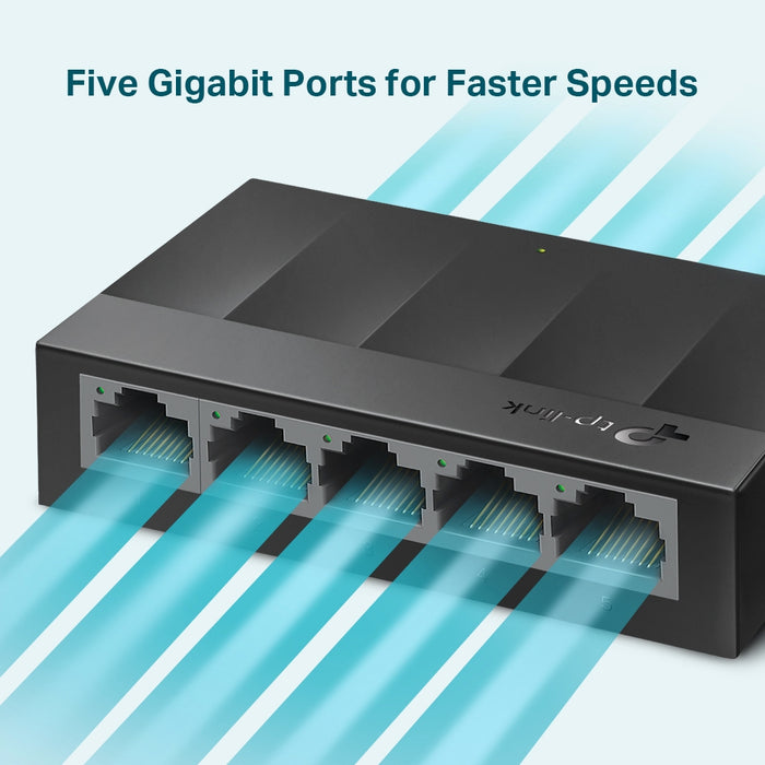 TP-Link LS1005G, Unmanaged, Gigabit Ethernet (10/100/1000), Wall mountable