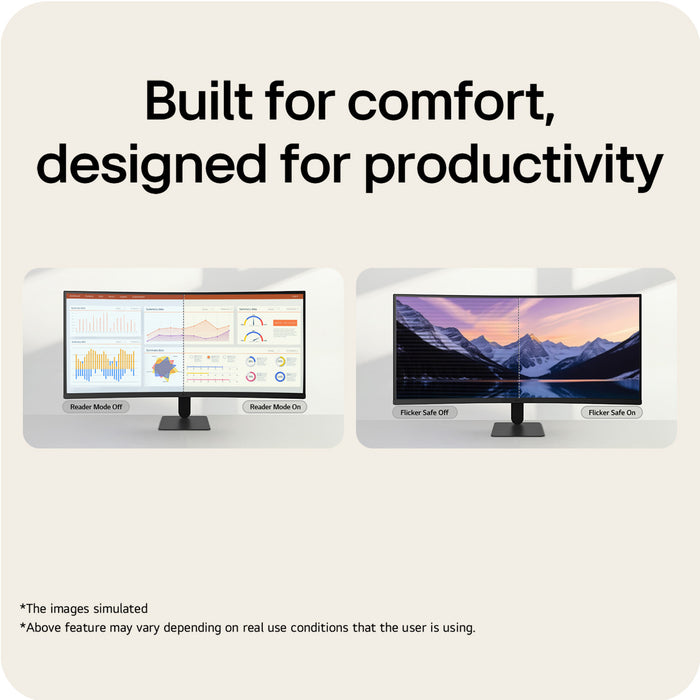 LG UltraWide U6 34U601B, 34-inch WQHD Curved (1800R) 120Hz Monitor, HDR10 & 99% sRGB AMD FreeSync™ Premium, 86.4 cm (34"), 3440 x 1440 pixels, UltraWide Quad HD, LCD, 5 ms, Black