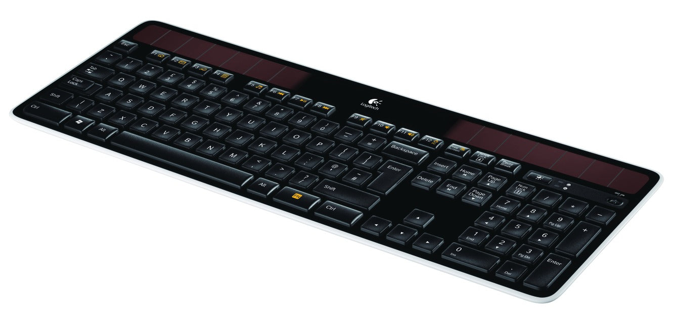 Logitech Wireless Solar Keyboard K750, Full-size (100%), Wireless, RF Wireless, QWERTY, Black