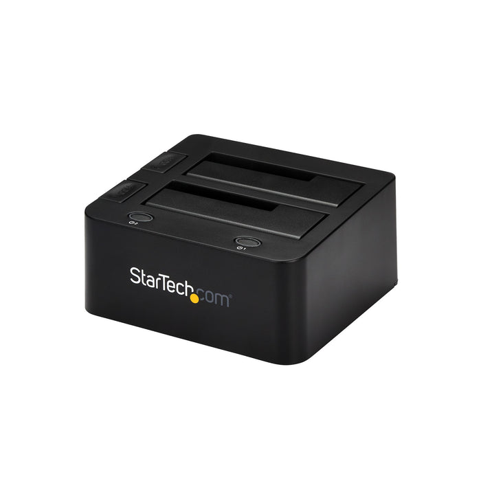 StarTech Dual-Bay USB 3.0 to SATA and IDE Hard Drive Docking Station, USB Hard Drive Dock, External 2.5/3.5" SATA III / IDE, SSD/HDD Docking Station, Hot-Swap Drive Bays, Top-Loading (UNIDOCKU33)