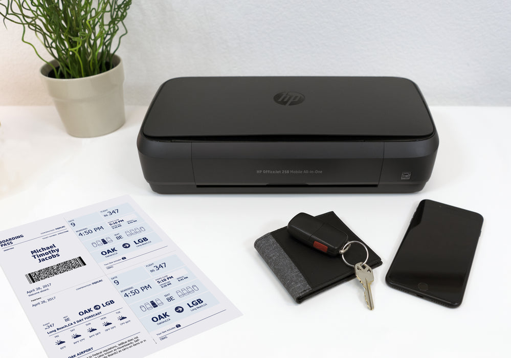 HP OfficeJet Mobile 250 Wireless All-in-One Color Printer, Copier, Scanner, Thermal inkjet, Colour printing, 4800 x 1200 DPI, Colour copying, Colour scanning, A2
