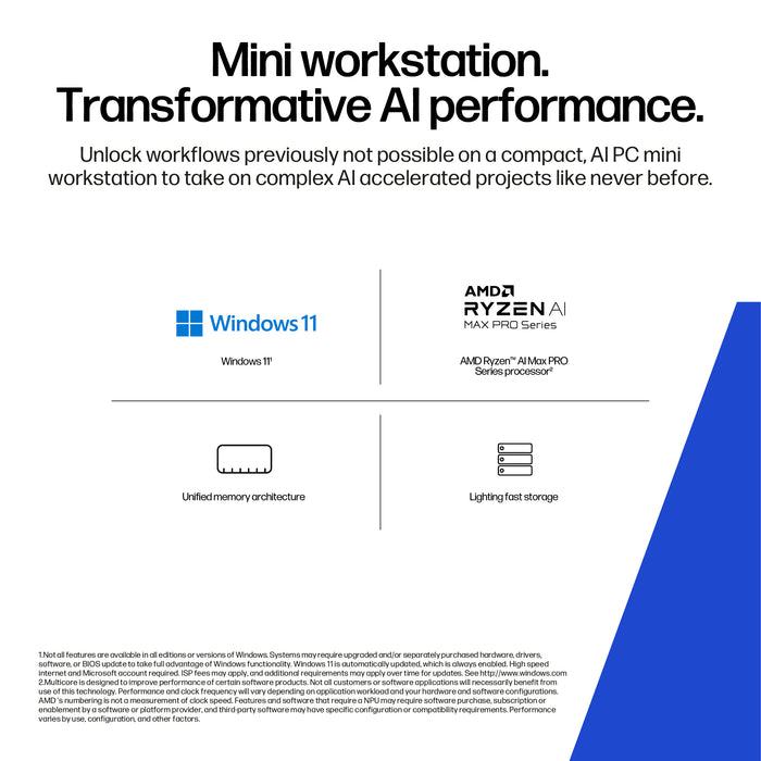 HP Z2 G1a Wolf Pro Security Edition, 3.2 GHz, AMD Ryzen AI Max PRO, 390, 64 GB, 1 TB, Windows 11 Pro