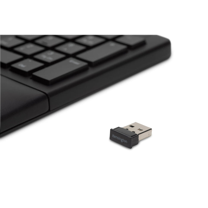 Kensington Pro Fit Ergo Wireless Keyboard (Black), Wireless, Bluetooth