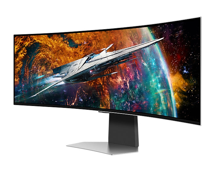 Samsung LS49CG954SU, 124.5 cm (49"), 5120 x 1440 pixels, Dual QHD, OLED, 0.03 ms, Silver