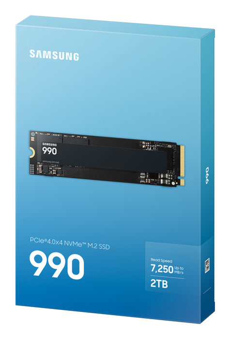 Samsung 990 SSD PCIe 4.0x4 NVMe M.2, 2 TB, M.2, 7250 MB/s