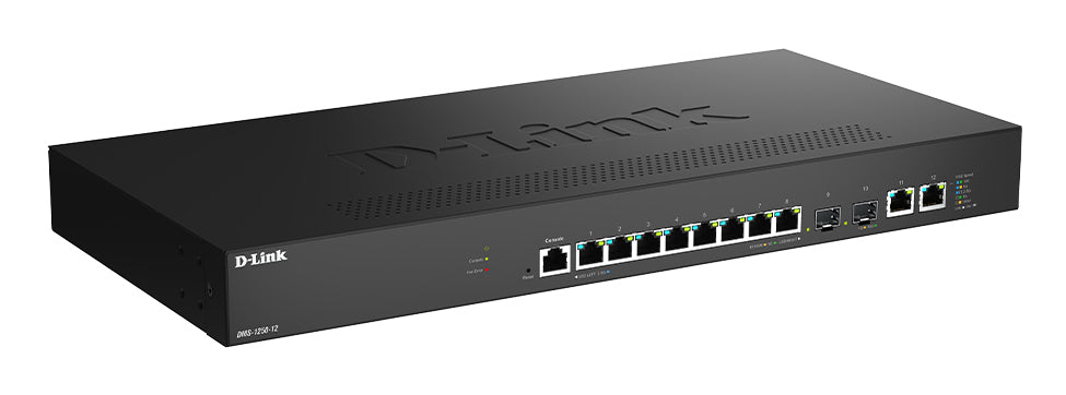 D-Link 12-Port 2.5G Multi-Gigabit Smart Managed Switch with 2 x 10GBASE-T and 2 x 10G SFP+ Ports, Managed, L2+, 10G Ethernet (100/1000/10000), Rack mounting