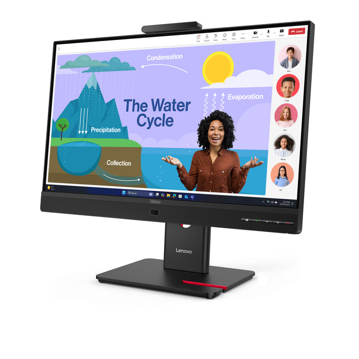 Lenovo ThinkVision T24D-4v Monitor, 60.5 cm (23.8"), 1920 x 1080 pixels, Full HD, LED, 6 ms, Black