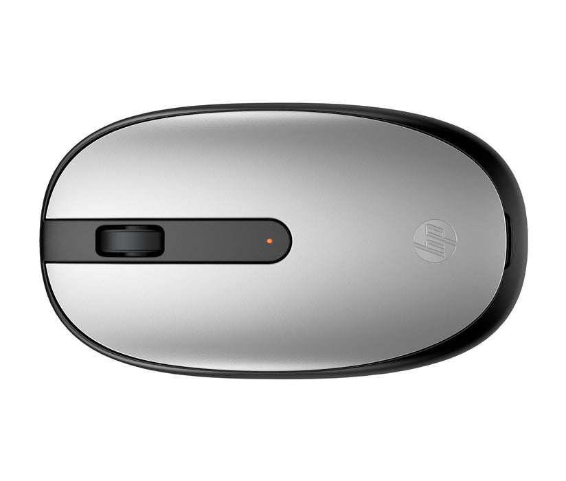 HP 240 Pike Silver Bluetooth Mouse, Ambidextrous, Optical, Bluetooth, 1600 DPI, Silver