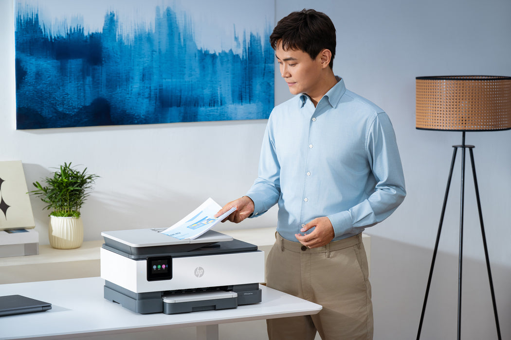 HP OfficeJet Pro Wireless Color Printer, Instant Ink; Two-sided printing, Thermal inkjet, Colour printing, 4800 x 1200 DPI, A4, Direct printing, Grey