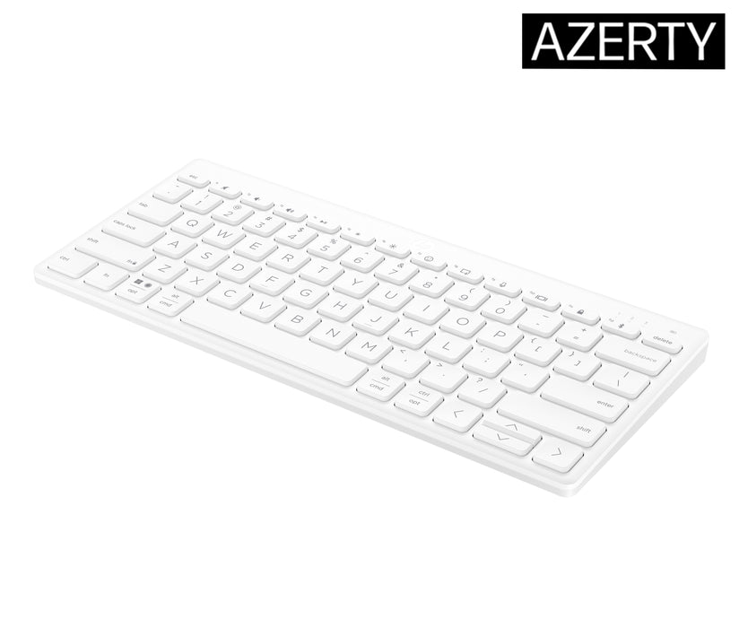 HP 350 Compact Multi-Device Bluetooth Keyboard, Wireless, Bluetooth, Mechanical, White