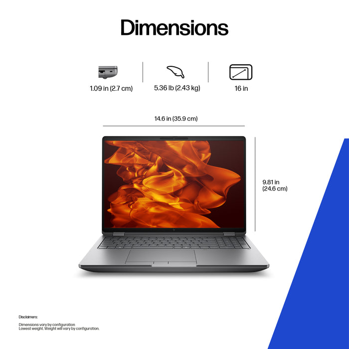 HP ZBook Fury G1i Data Science, Intel Core Ultra 7, 40.6 cm (16"), 1920 x 1200 pixels, 32 GB, 1 TB, Windows 11 Pro