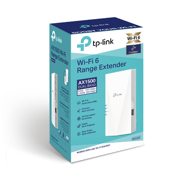 TP-Link RE500X, Network transmitter & receiver, 1200 Mbit/s, 1000 Mbit/s, Windows 10, Windows 7, Windows 8, Windows 8.1, Windows 98SE, Windows NT, Windows Vista, Windows XP, Internet Explorer 11, Firefox 12.0, Chrome 20.0, Safari 4.0, Internal
