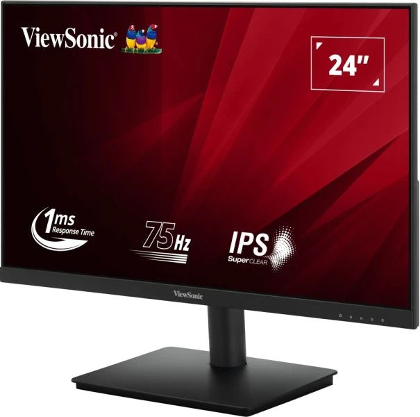Viewsonic VA VA240-H-2, 60.5 cm (23.8"), 1920 x 1080 pixels, Full HD, LED, 1 ms, Black