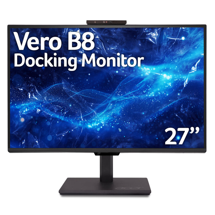 Acer B8 Vero B278UG - 27", Quad HD (2560x1440), 120Hz, 4ms, AMD Adaptive-Sync, KVM Switch, 5MP Webcam, Monitor, 68.6 cm (27"), 2560 x 1440 pixels, Wide Quad HD, LED, 4 ms, Black