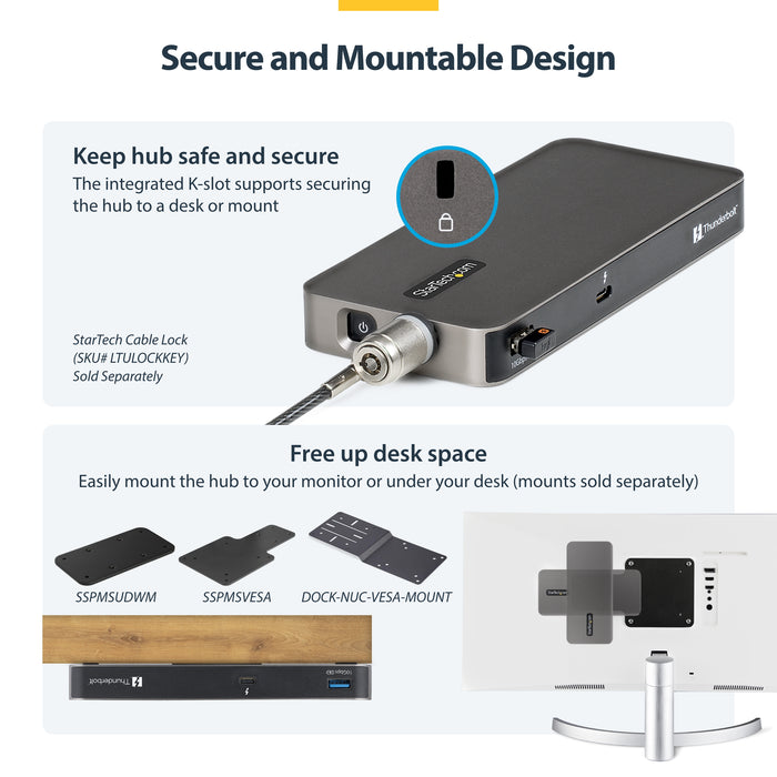 StarTech.com USB-C/USB-A to M.2 NVMe Dock Adapter, 10Gbps, Tool-Free External M.2 NVMe SSD Reader, B+M/M-Key, SSD, M.2, M.2, USB 3.2 Gen 2 (3.1 Gen 2) Type-C, Black, 10 Gbit/s