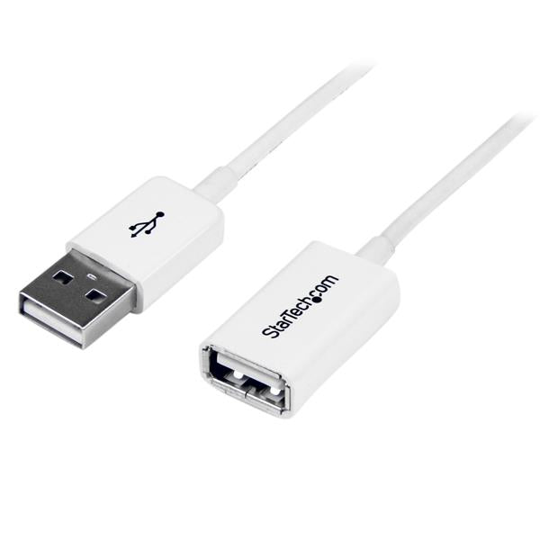 StarTech.com 3m White USB 2.0 Extension Cable A to A - M/F, 3 m, USB A, USB A, USB 2.0, Male/Female, White