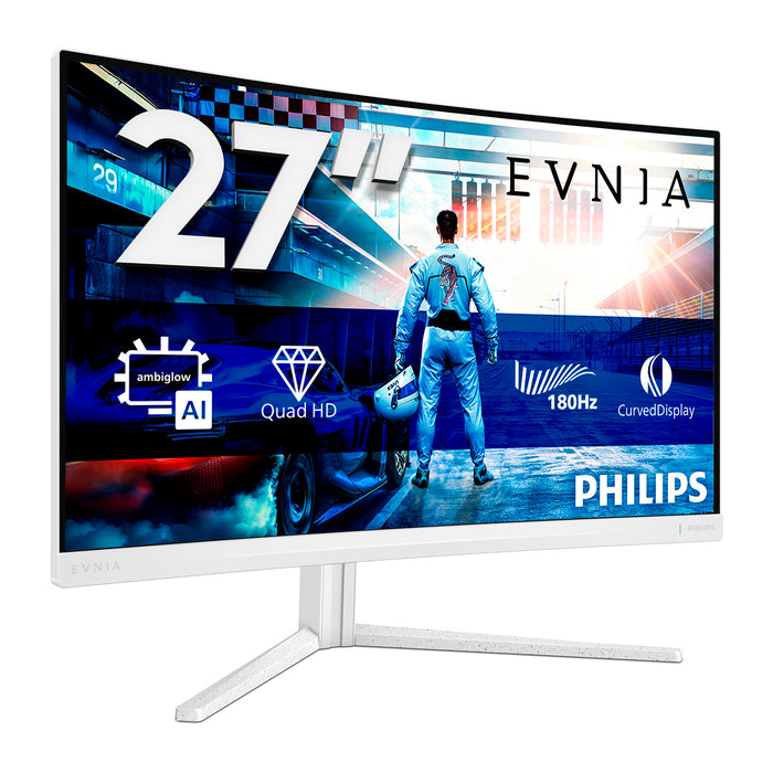 Philips Evnia 5000 27M2C5501/00, 68.6 cm (27"), 2560 x 1440 pixels, Quad HD, LCD, 1 ms, White