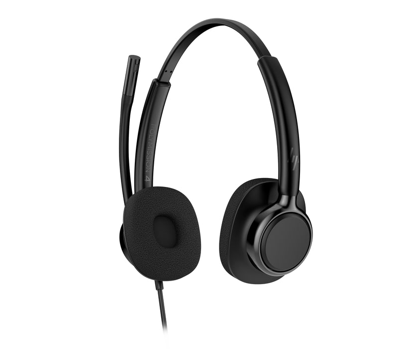 HP Poly Mission 425 Stereo USB Wired Headset Classic, Wired, Office/Call center, 126 g, Headset, Black